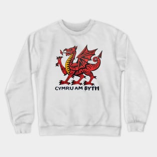 Welsh Dragon Cymru am Byth Crewneck Sweatshirt